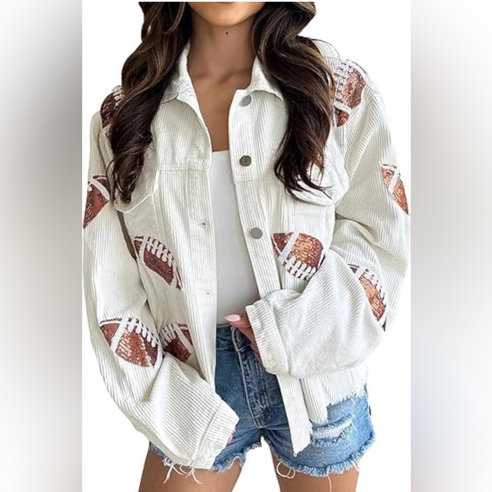 Vintage Cropped Corduroy Football Shacket - NWT!